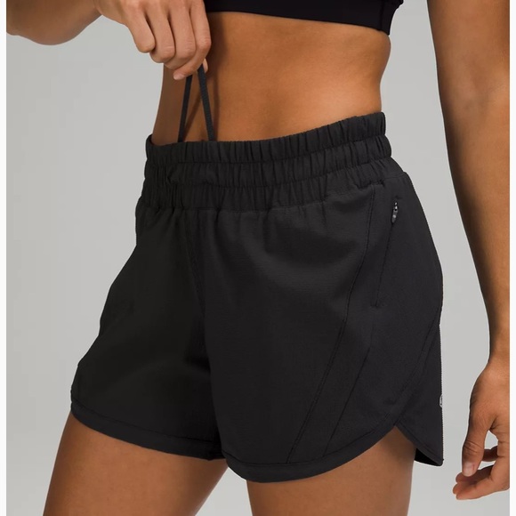 lululemon athletica Pants - Lululemon Track That Mid-Rise Lined Short 5" Size 4 Black